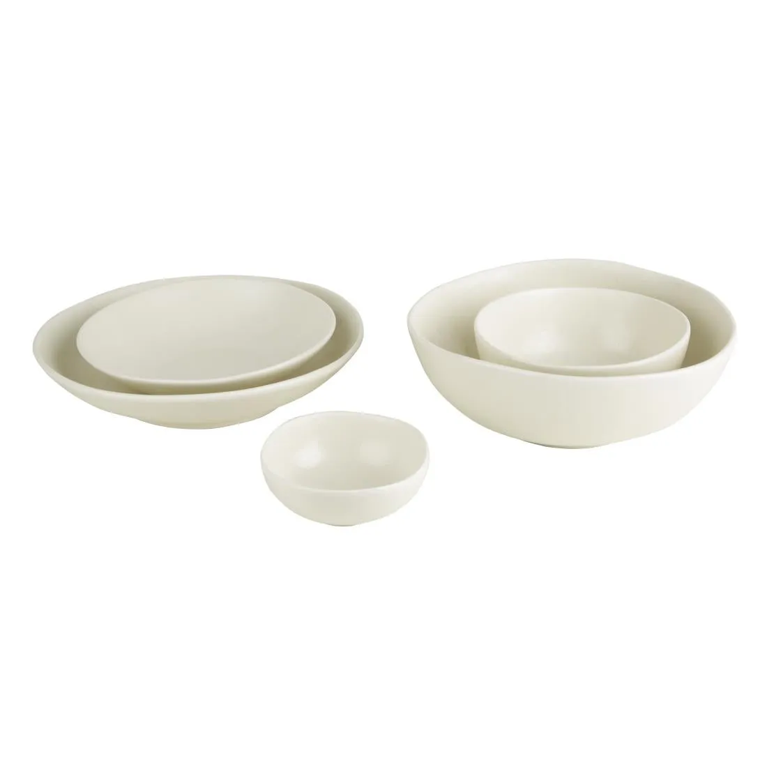 Olympia Build-a-Bowl Flat Bowls White 190mm (Pack of 6) - FC704