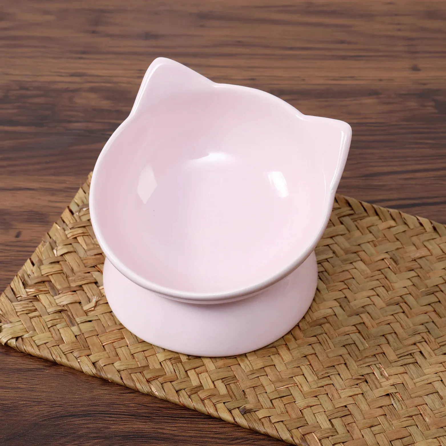 Park Life Designs Oscar Tilt Food Dish for Cats 5" Pink