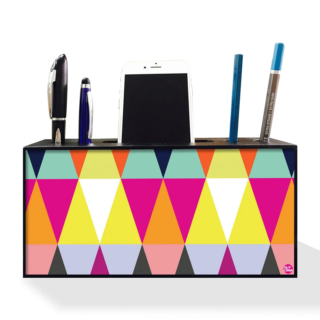 Pen Mobile Stand Holder Desk Organizer - Colorful Angles