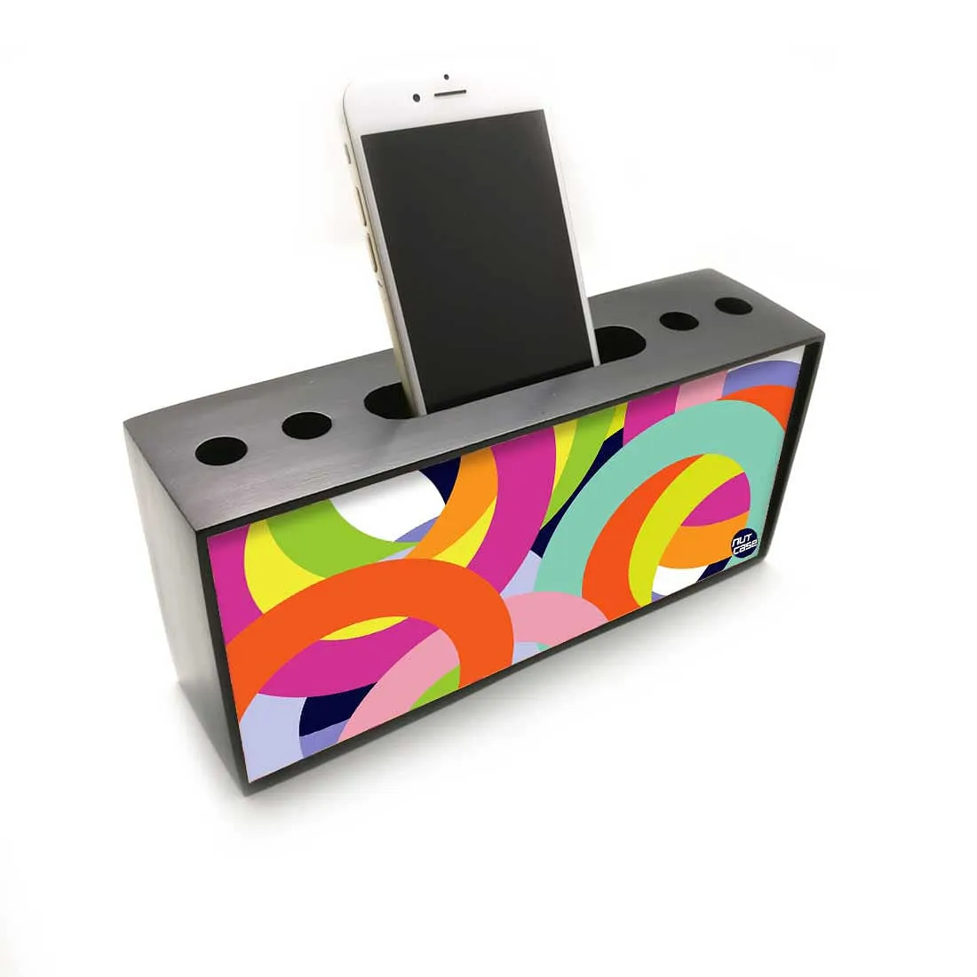 Pen Mobile Stand Holder Desk Organizer - Colorful Rings