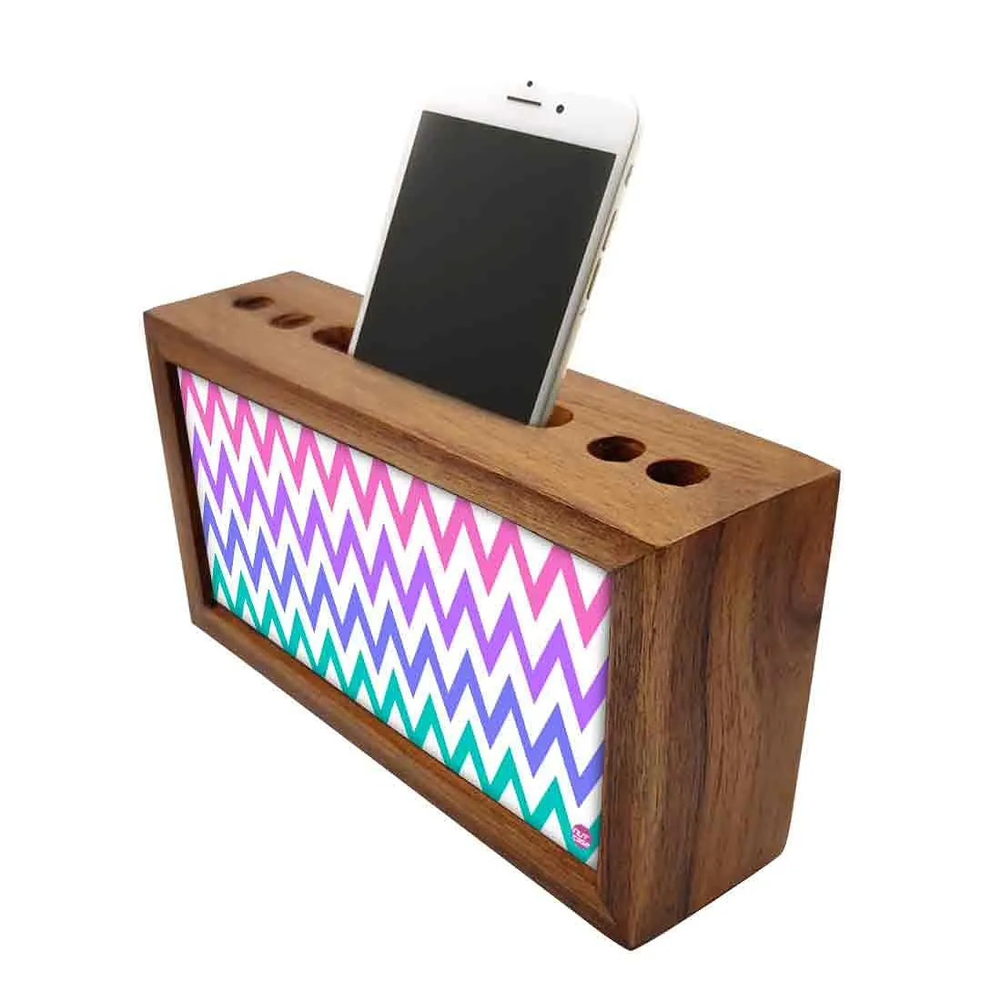 Pen Mobile Stand Holder Desk Organizer - Colorful Waves