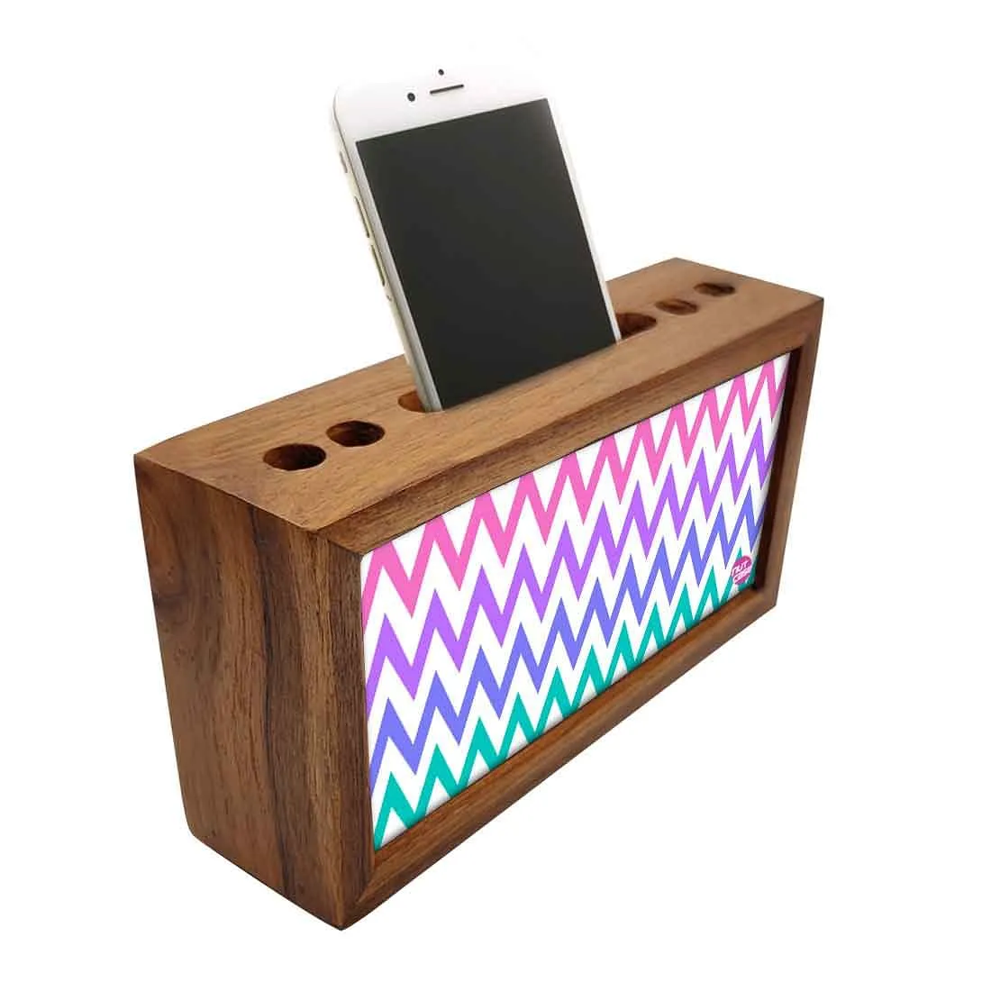 Pen Mobile Stand Holder Desk Organizer - Colorful Waves