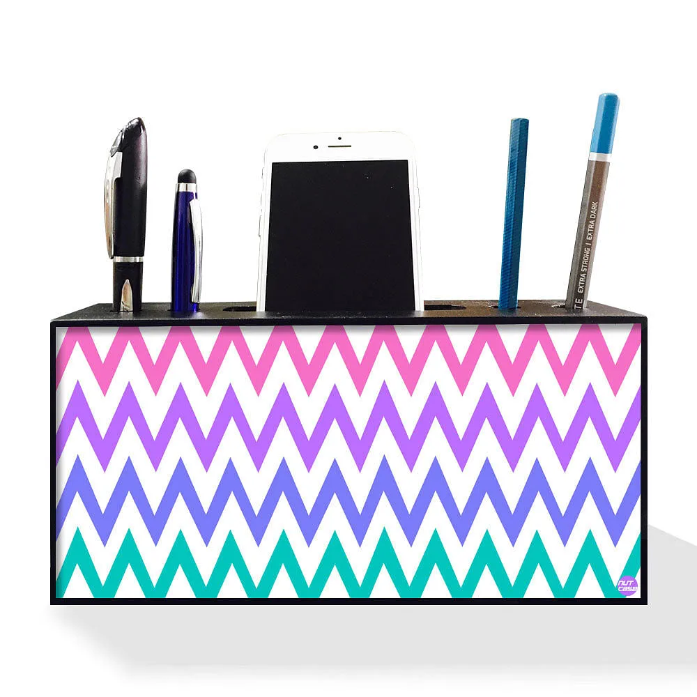 Pen Mobile Stand Holder Desk Organizer - Colorful Waves