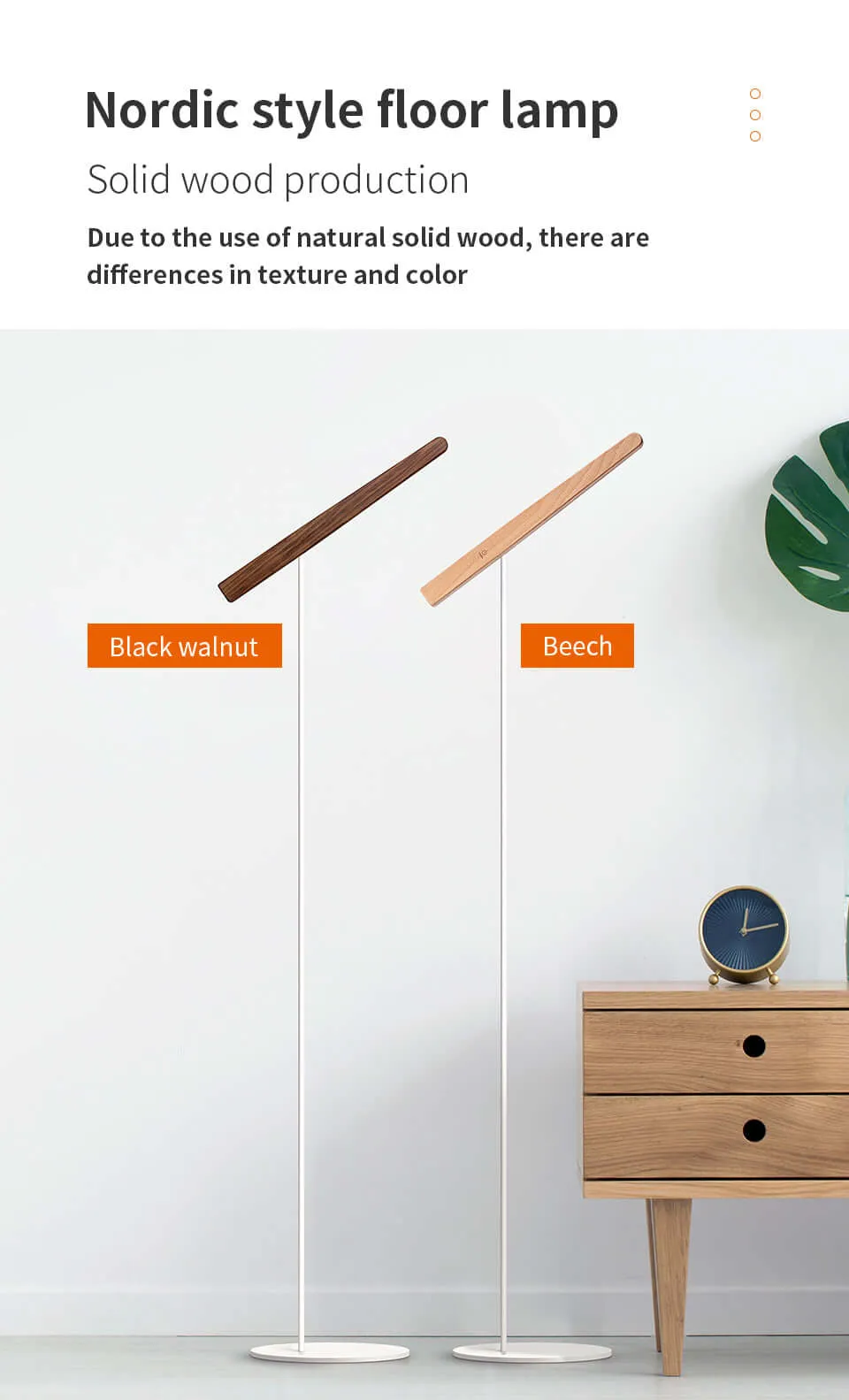 Perch Solid Wood Minimalist Floor Lamp