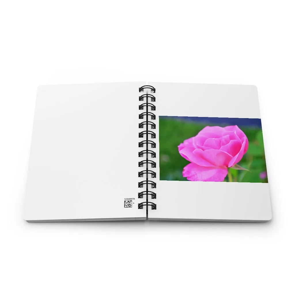 Pink Flower Spiral Bound Journal