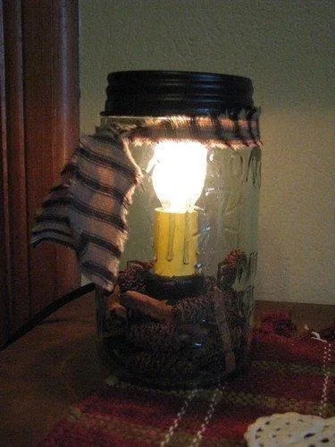 Pint Mason Jar Candle Lamp