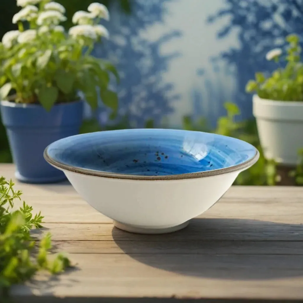 Porcelain Soup-Cereal Bowl Pebble Marine Blue 16cm