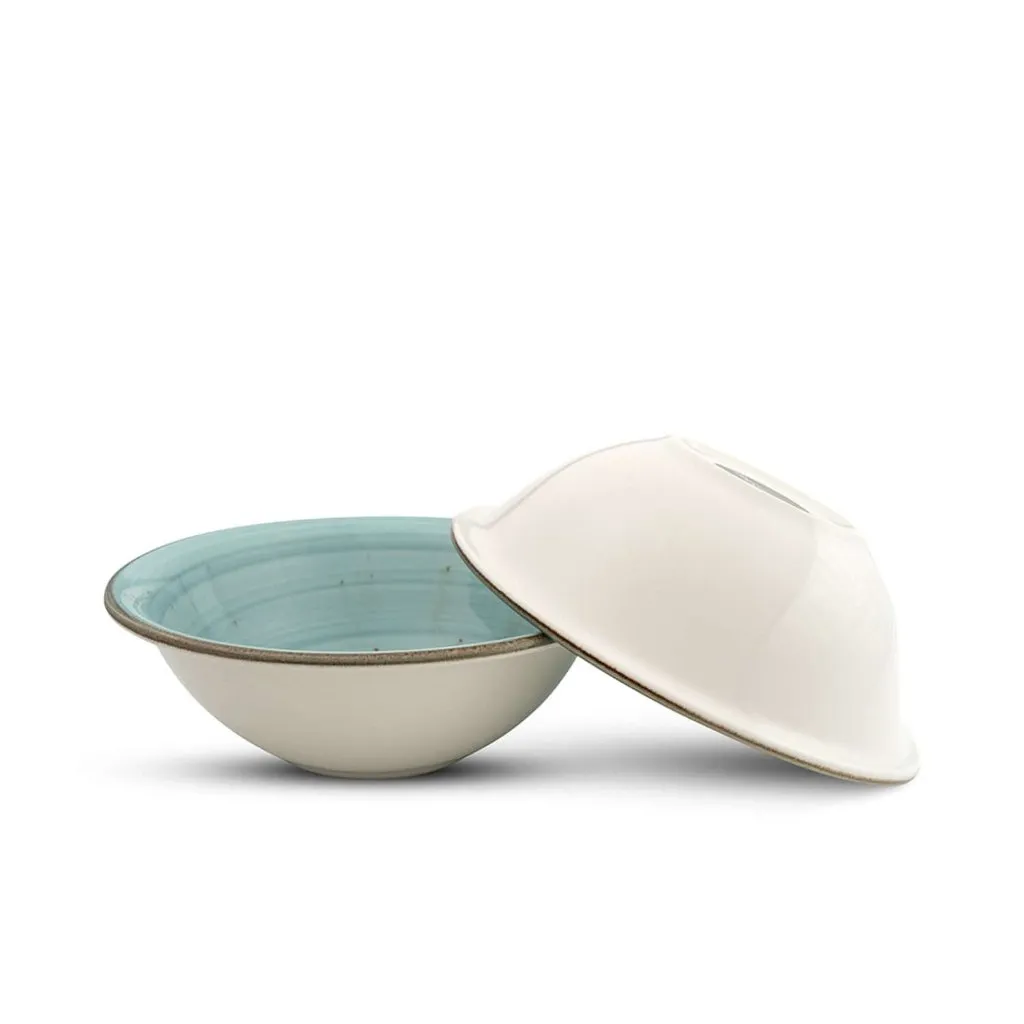 Porcelain Soup - Cereal Bowl Pebble Sea Green 18cm