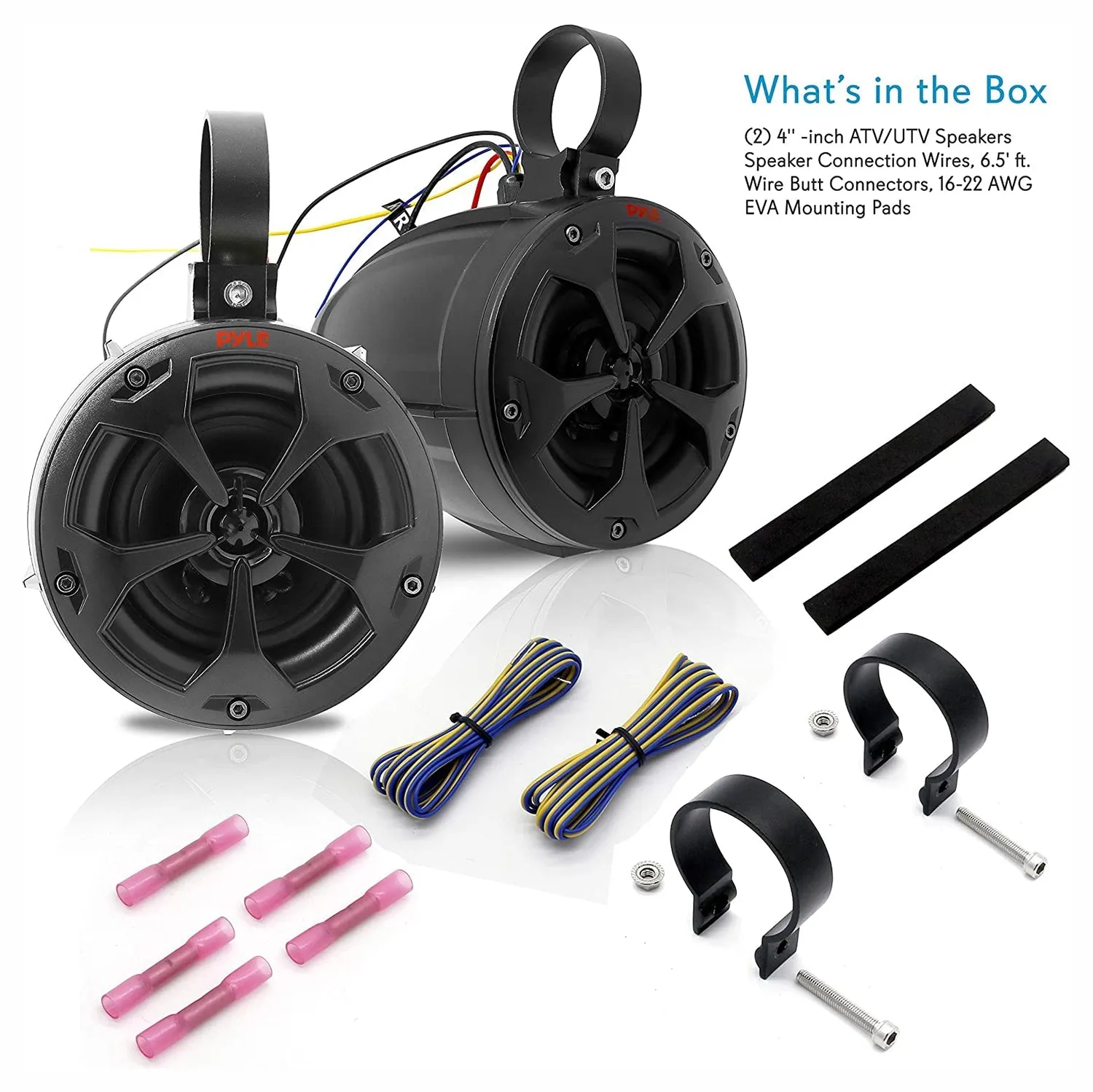 Pyle 2 Way 4 Inch Off Road 800W Dual Waterproof Marine Speaker System (2 Pairs)