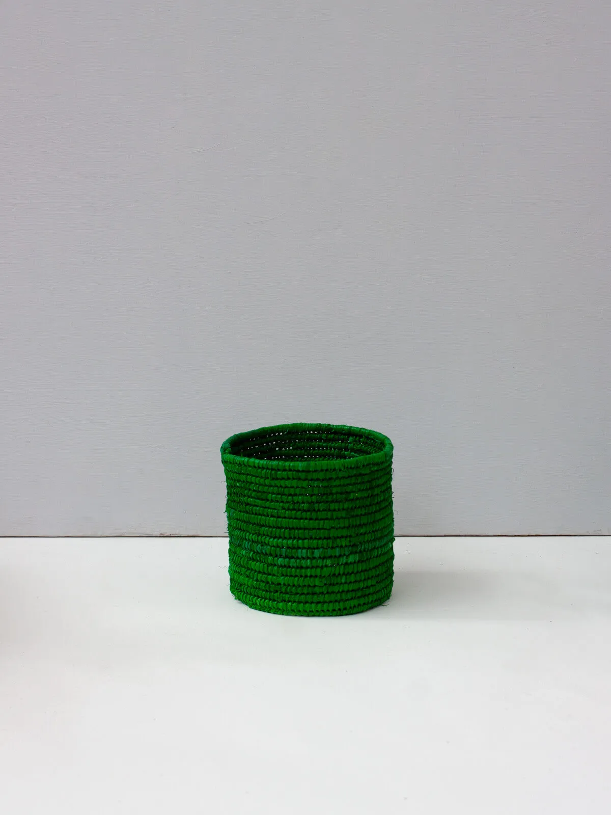 Raffia Storage Pots, Green