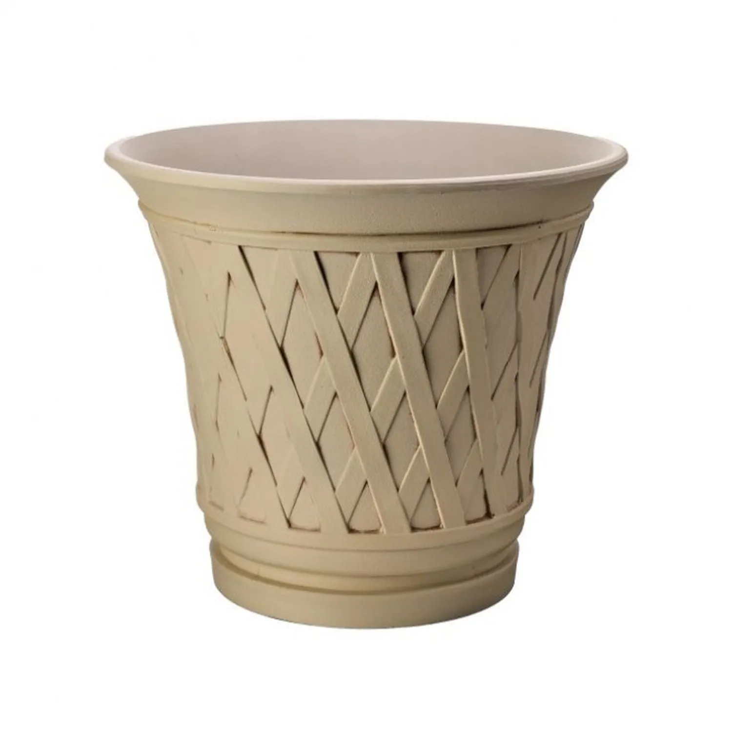 Regency International Fiber Resin Basketweave Planter 17.5" x 15"T