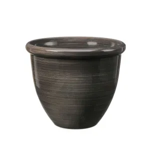 Regency International Fiber Resin Glaze Round Planter 15.7" x 13.5"