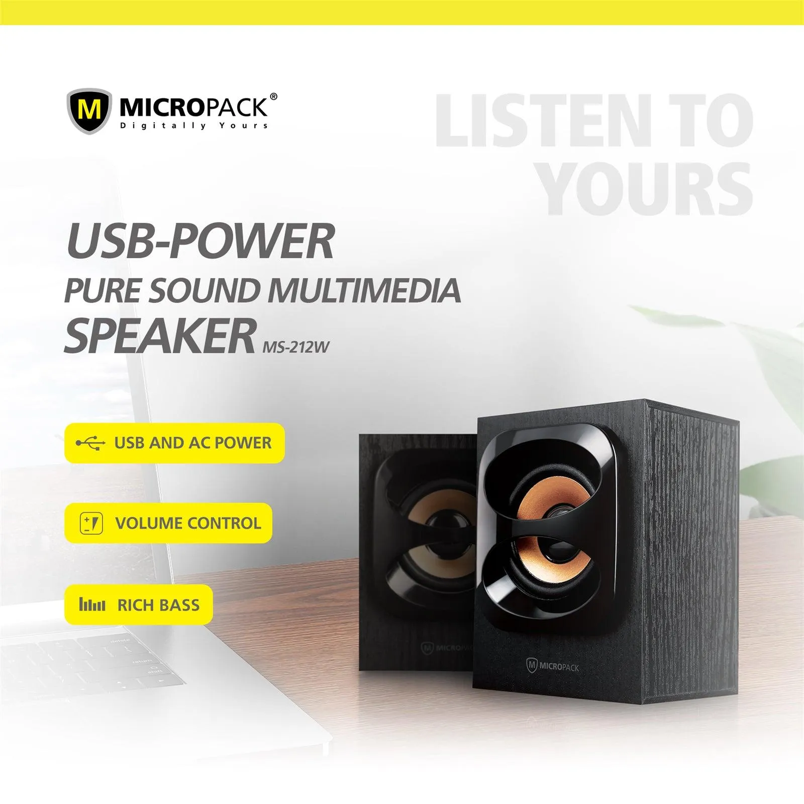 Rich Sound Multimedia Speaker USB AC Power Ensure Sound Quality and Reduce Noise