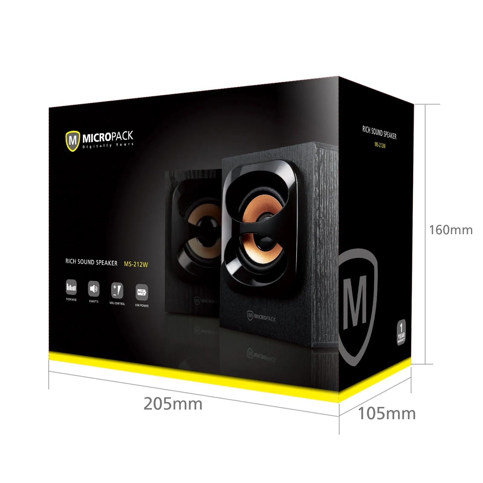 Rich Sound Multimedia Speaker USB AC Power Ensure Sound Quality and Reduce Noise