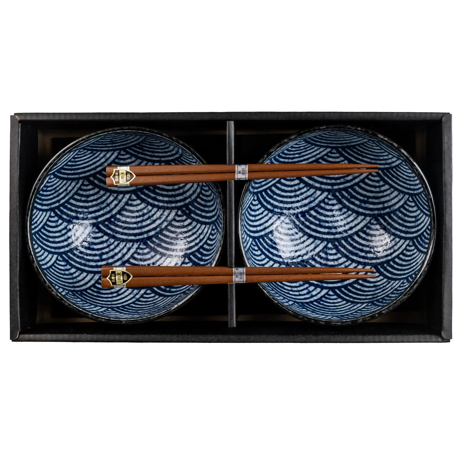 Seikaiha Japanese Udon Noodle Bowl Set