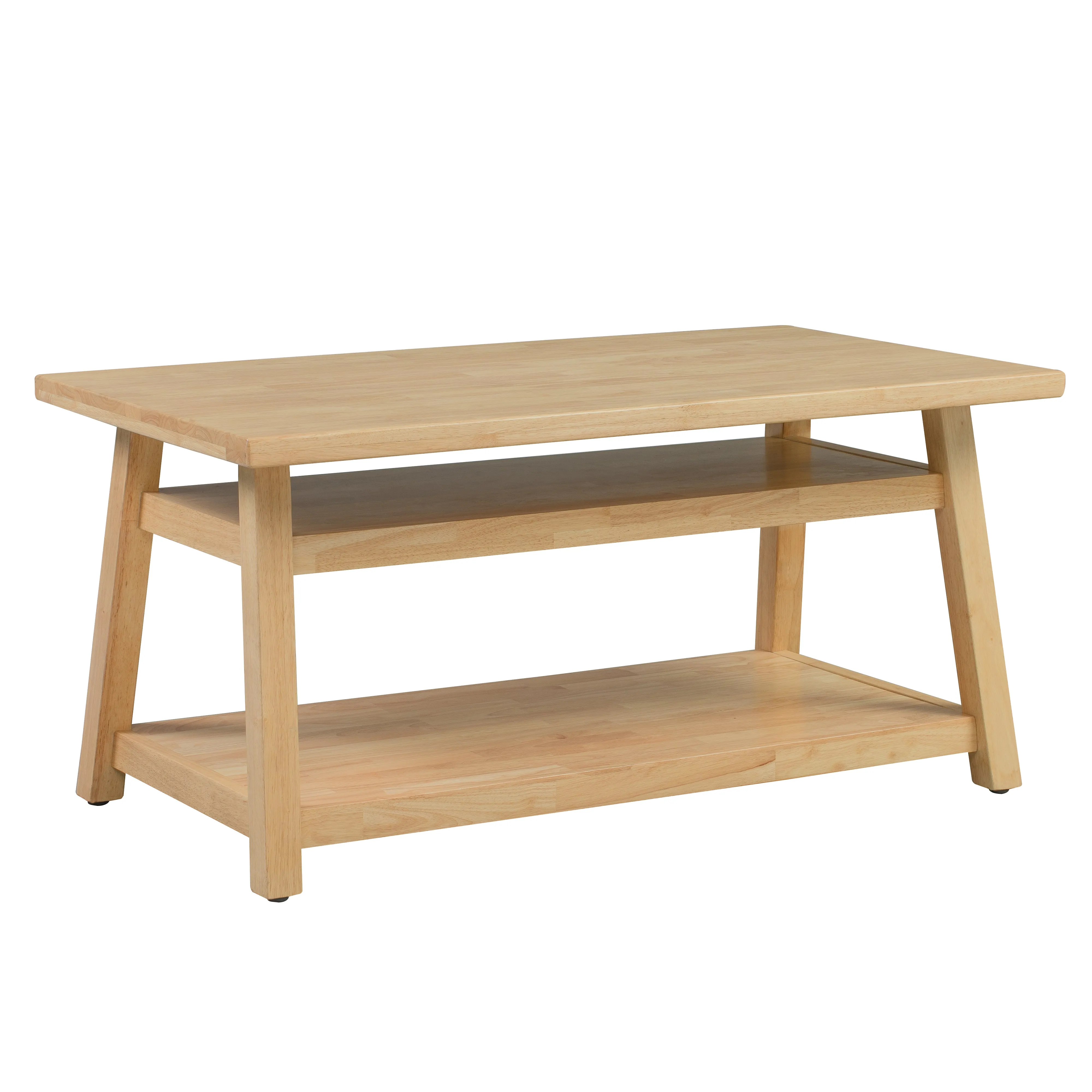 Sit n' Stash Solid Hardwood Trestle Table with Storage for Kids Playrooms