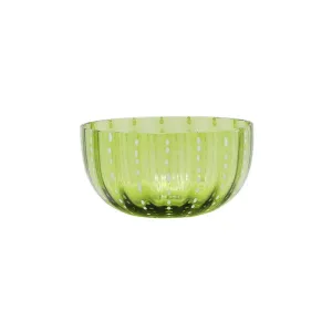 Small Handblown Italian Glass Bowl, Apple Green