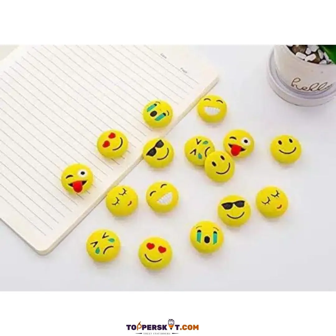 Smily Eraser Set - 4 Erasers (Pack of 1)