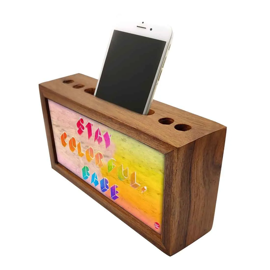 Solid Wood desk organizer - Stay Colorful