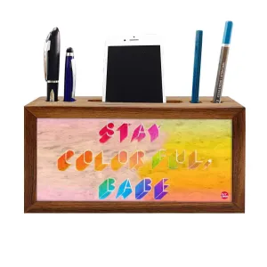 Solid Wood desk organizer - Stay Colorful