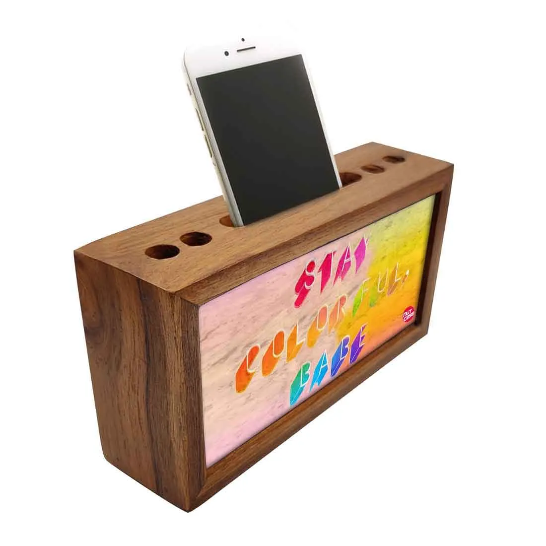 Solid Wood desk organizer - Stay Colorful