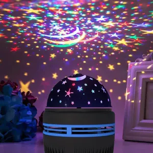 Starry Night Projector Light Rotating Sky Moon Lamp