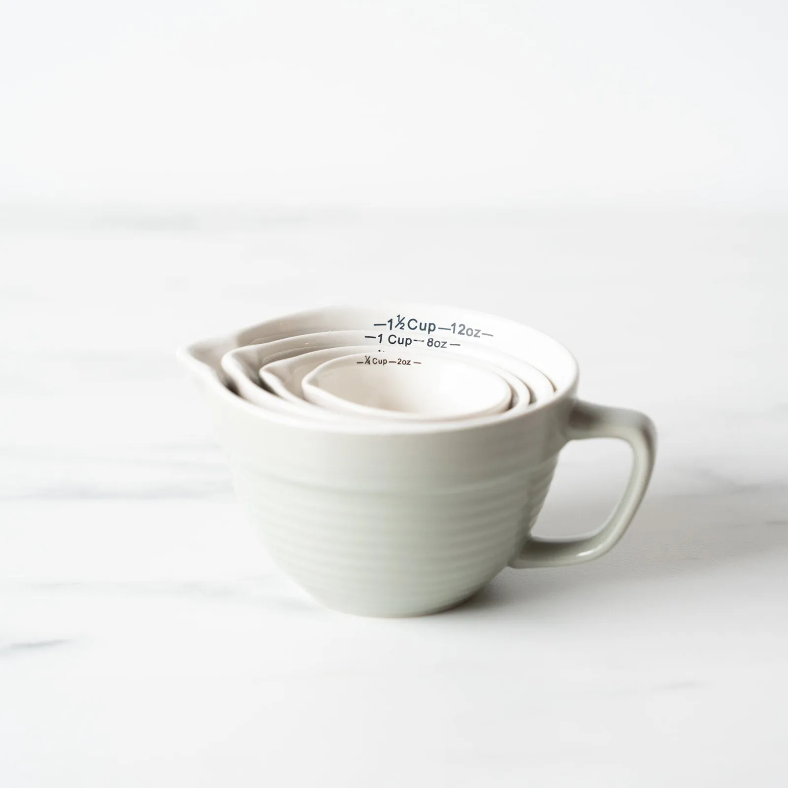 Stoneware Batter Bowl Measuring Cup Set