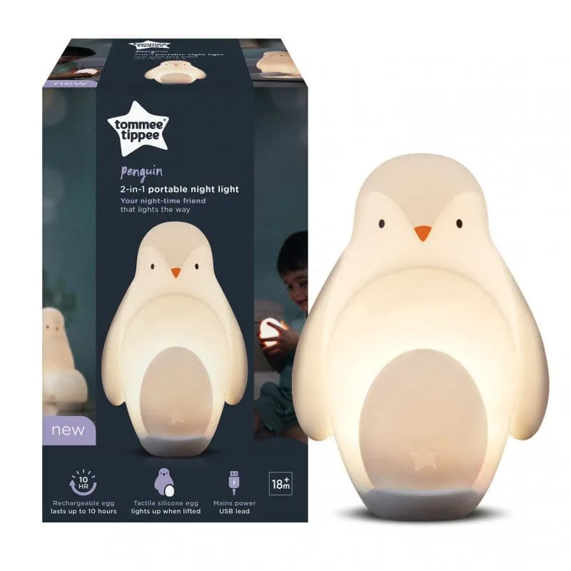 Tommee Tippee 2 in 1 Portable Penguin Night Light - UK Plug