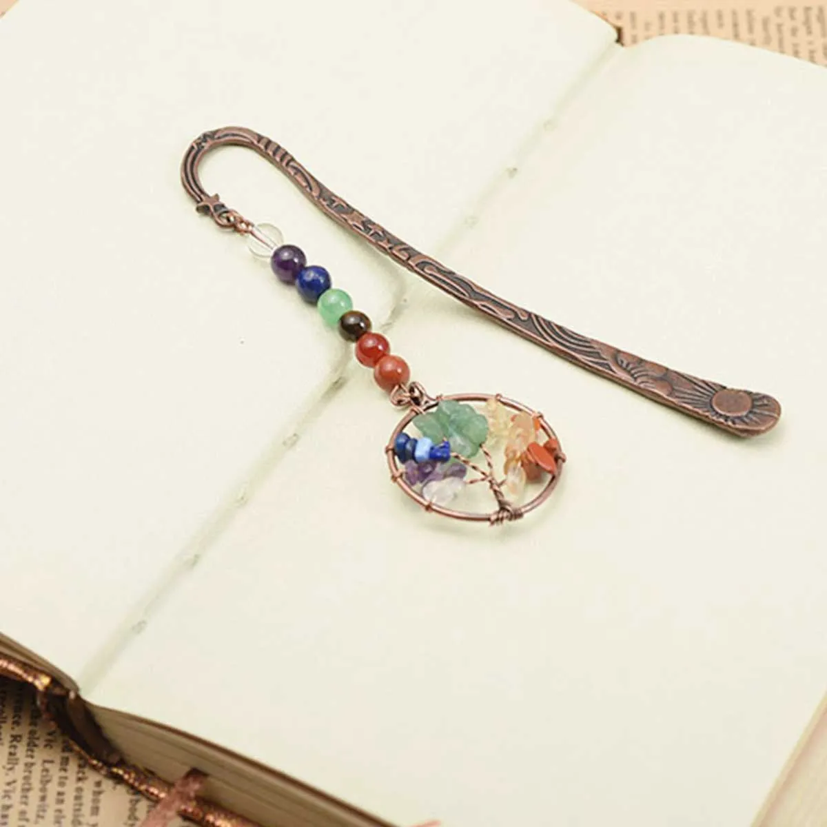 Tree of life Crystal Beading Metal Bookmark | Jovivi