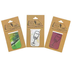 Wine Glass Single Magnetic Bookmark