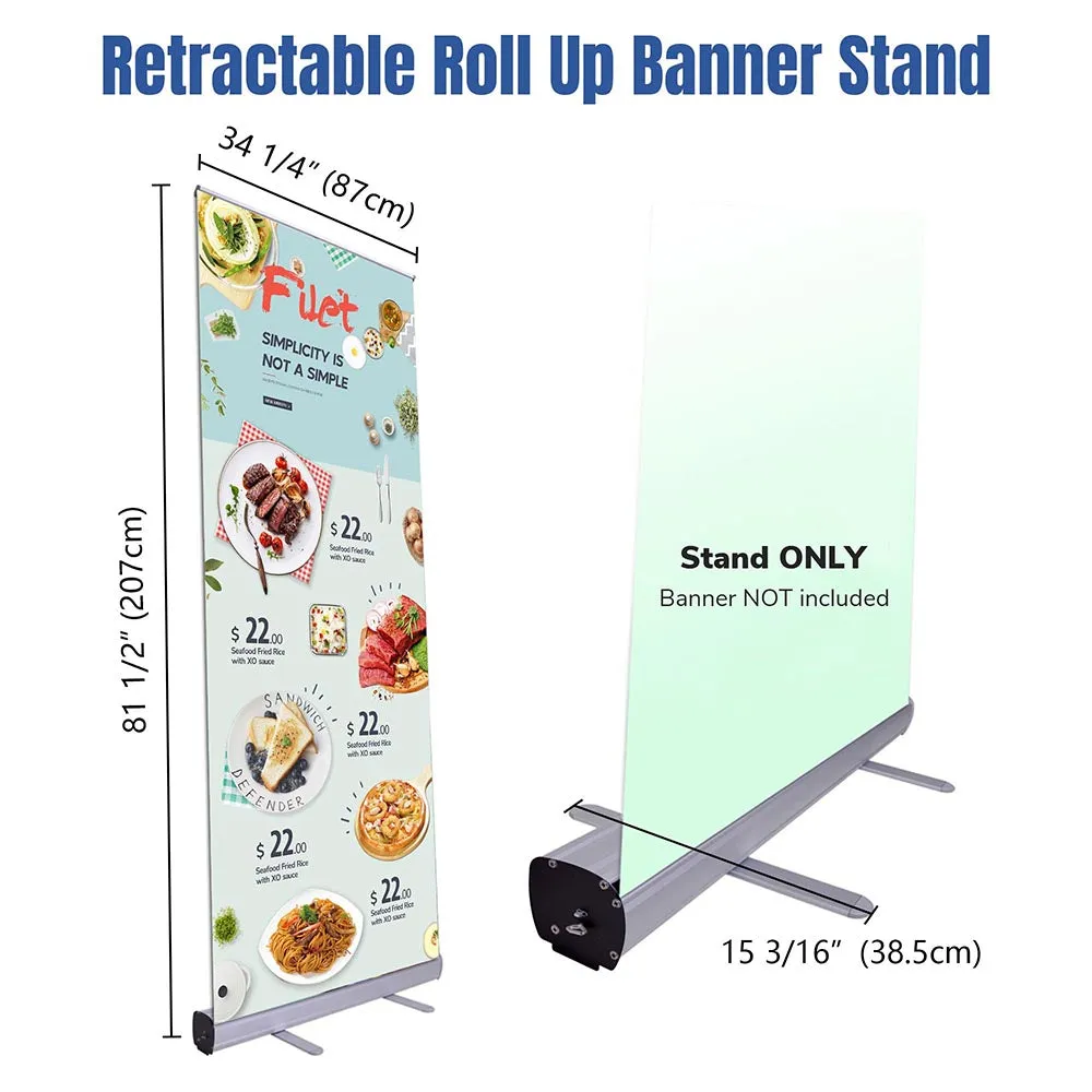 Yescom Aluminum Trade Show Retractable Banner Stand 33" x 79"