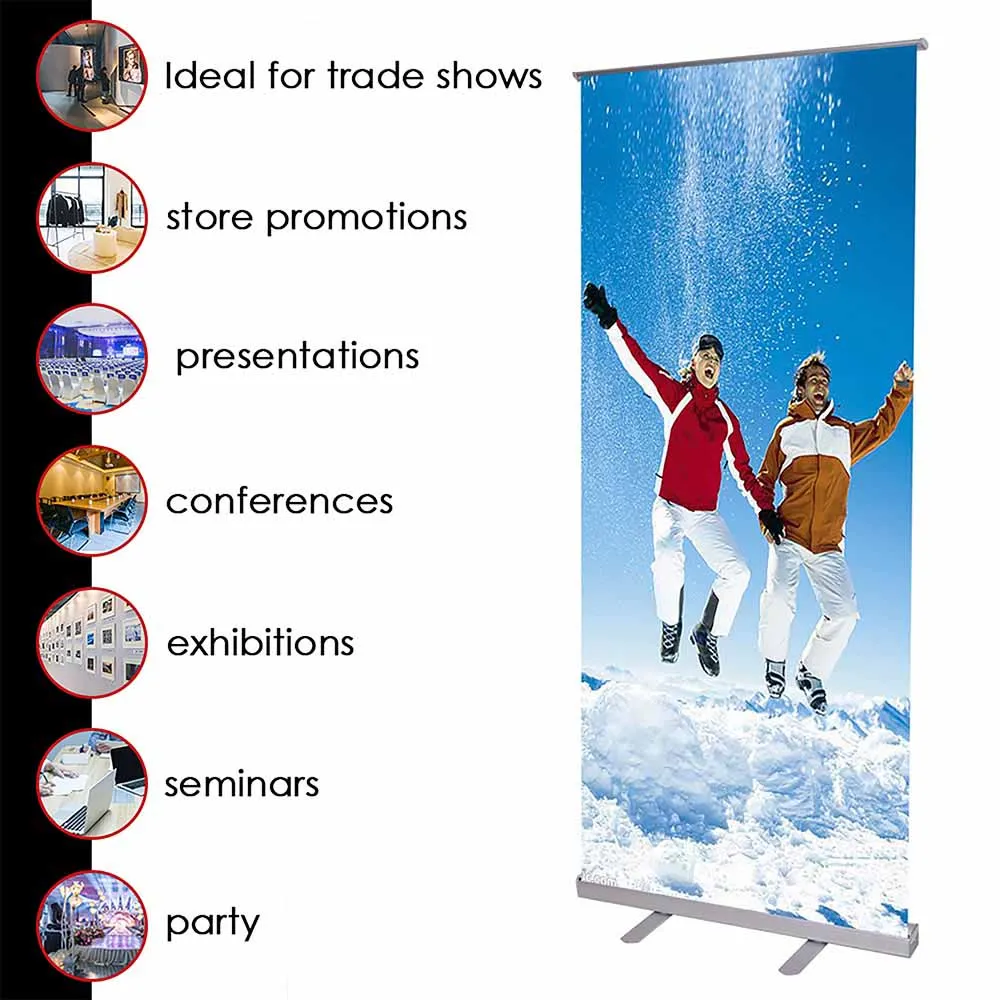 Yescom Aluminum Trade Show Retractable Banner Stand 33" x 79"